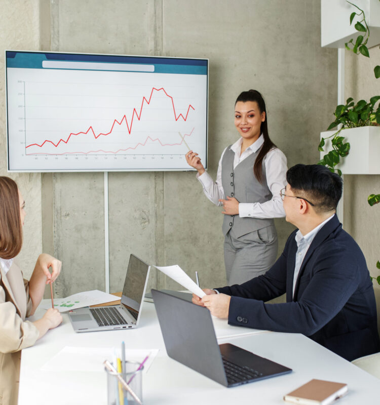 Money-making. Skill-based work. Turning passion into job. Monetary rewards. Brainstorm. Diverse modern office.